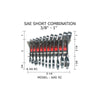 SAE Short Combination 3/8" to 1" Model Number: AAS SC - Wrench Holder