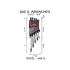 SAE S Wrenches 13/32" to 3/4" Model Number: AAS S - Wrench Holder
